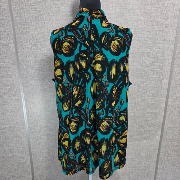 Worthington Flowy Sleeveless Blouse Multicolor Floral Design– Size 1X - Picture 3 of 9